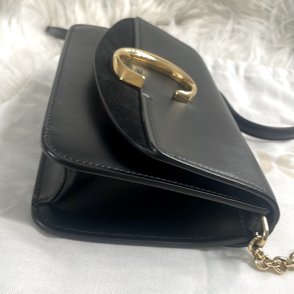 ✨ CHLOÉ C Leather Crossbody / Shoulder Bag – Black & Gold | Authenticated - Picture 5 of 14